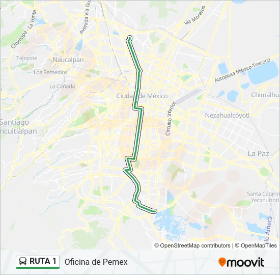 RUTA 1 Bus Line Map