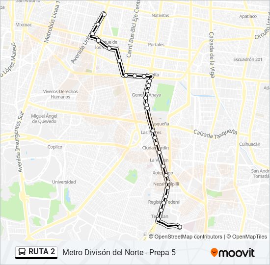 RUTA 2 bus Line Map