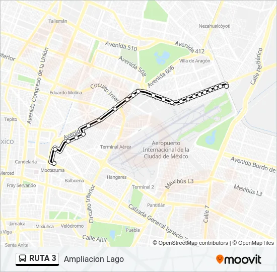 RUTA 3 Bus Line Map