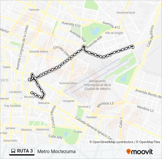 RUTA 3 Bus Line Map