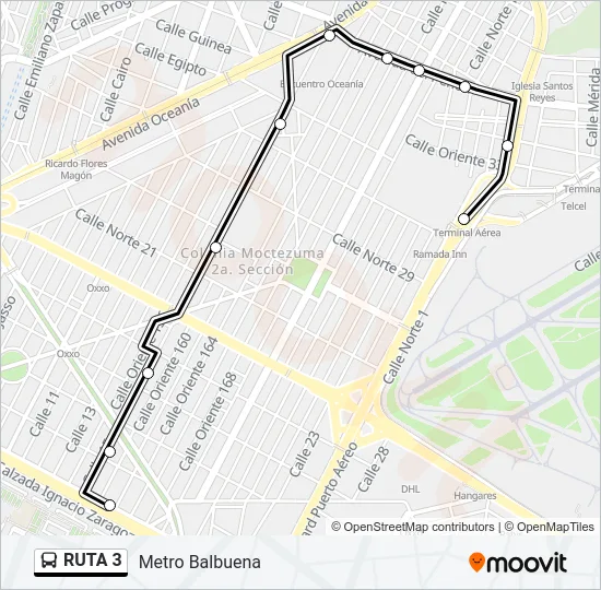 RUTA 3 Bus Line Map