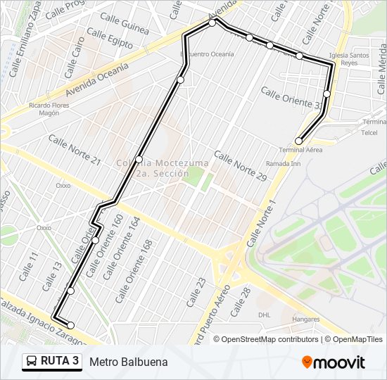 RUTA 3 bus Line Map