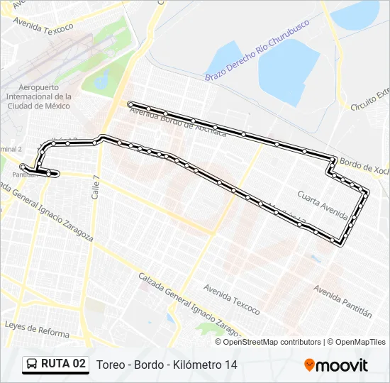RUTA 02 Bus Line Map