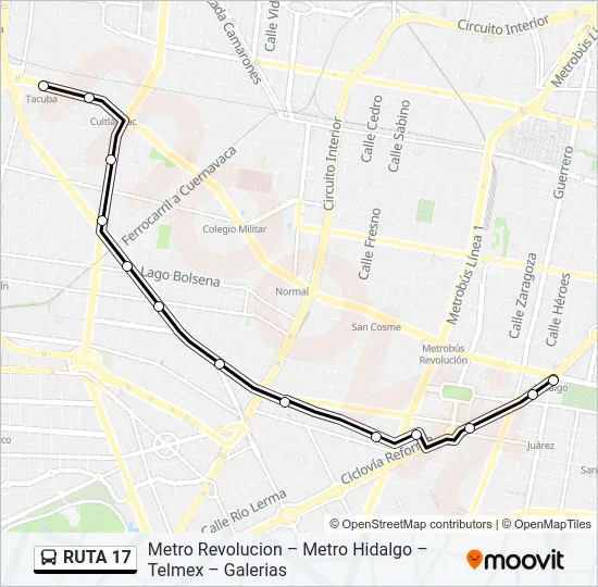 RUTA 17 Bus Line Map