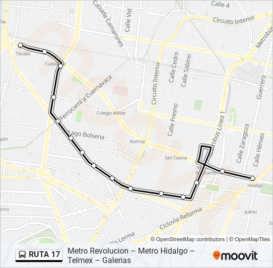 RUTA 17 bus Line Map