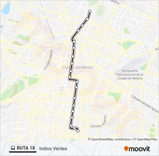 RUTA 18 Bus Line Map