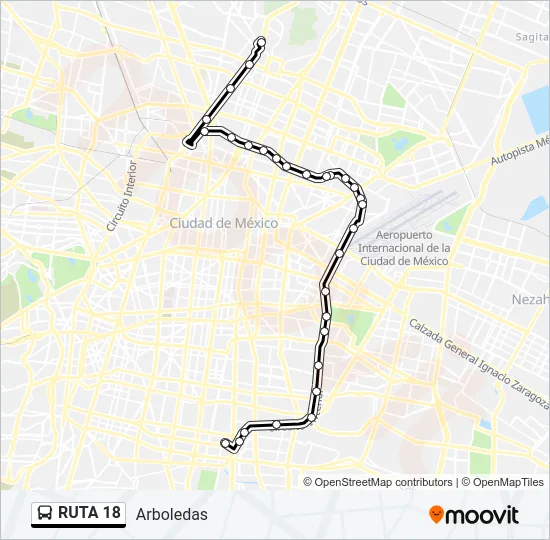 RUTA 18 Bus Line Map