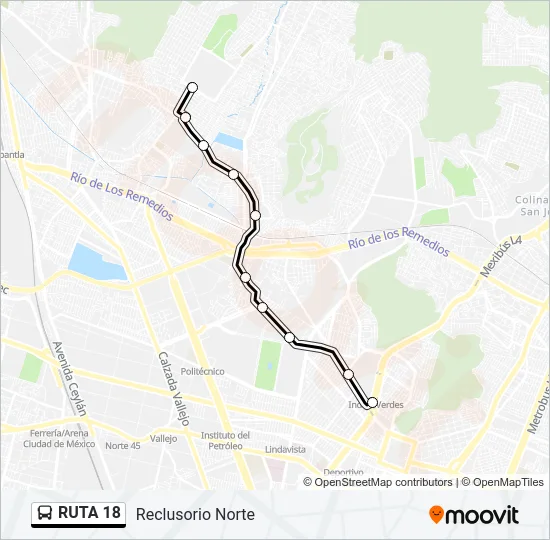RUTA 18 Bus Line Map