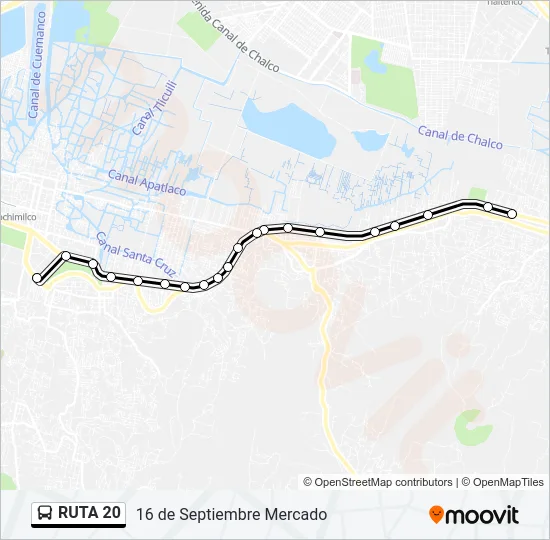 RUTA 20 Bus Line Map