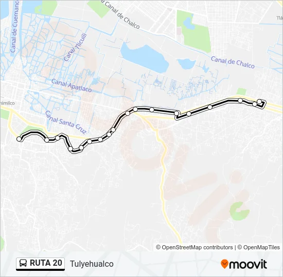 RUTA 20 Bus Line Map