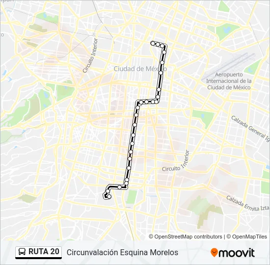 RUTA 20 Bus Line Map