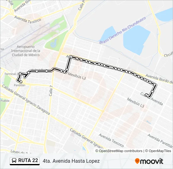 RUTA 22 Bus Line Map