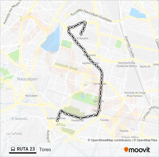 RUTA 23 Bus Line Map