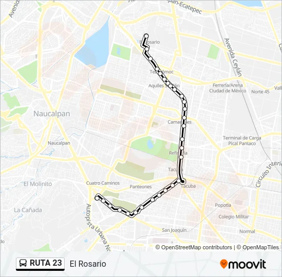 RUTA 23 Bus Line Map