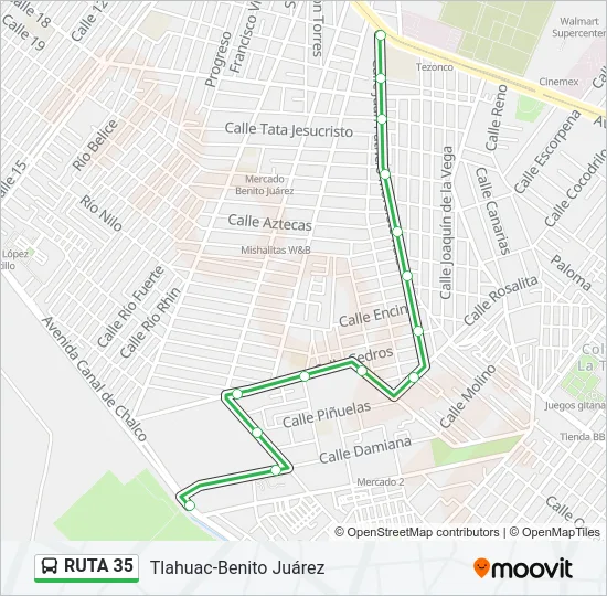 RUTA 35 Bus Line Map