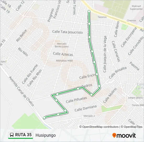 RUTA 35 Bus Line Map