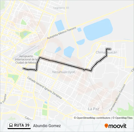 RUTA 39 Bus Line Map