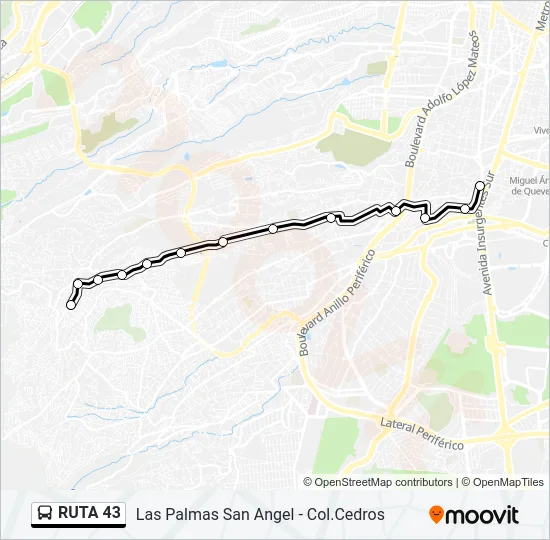 RUTA 43 Bus Line Map