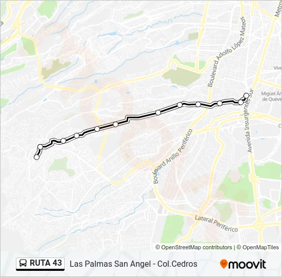 RUTA 43 Bus Line Map