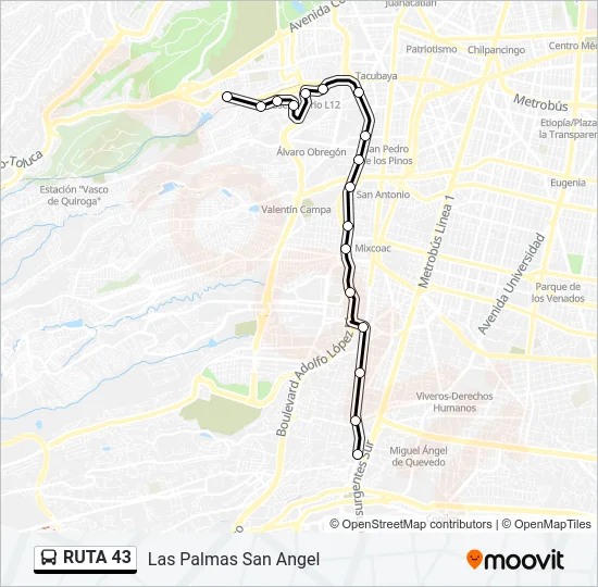 RUTA 43 Bus Line Map