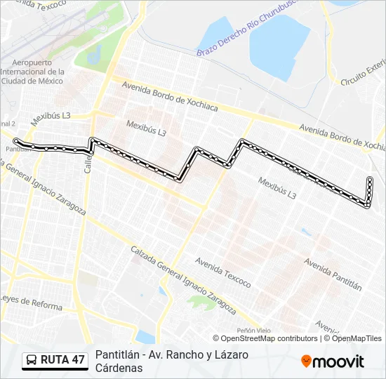 RUTA 47 Bus Line Map