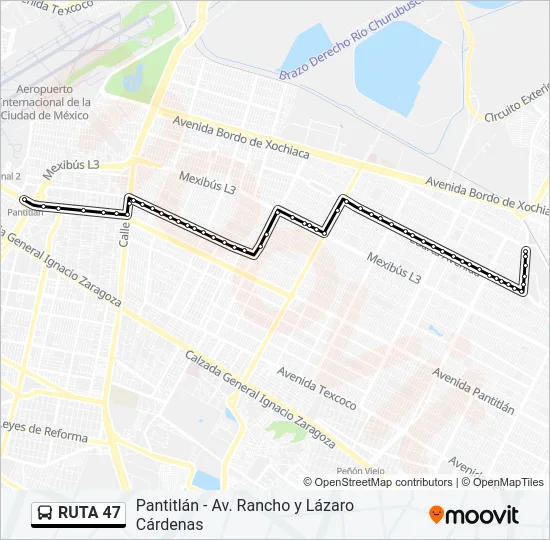 RUTA 47 Bus Line Map