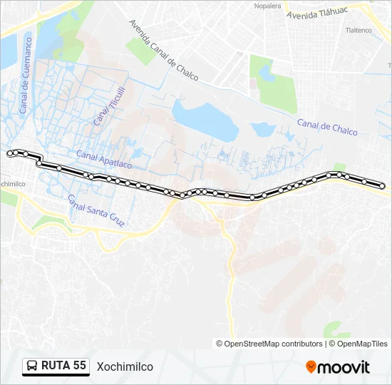 RUTA 55 Bus Line Map