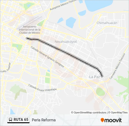 RUTA 65 Bus Line Map