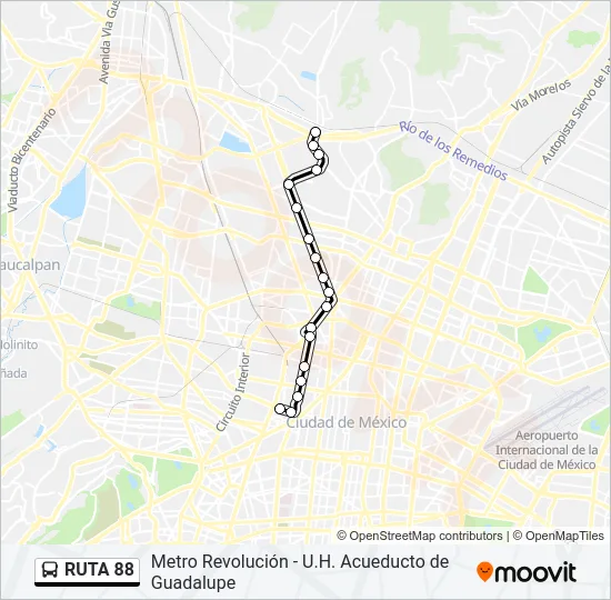 RUTA 88 Bus Line Map