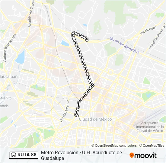 RUTA 88 Bus Line Map