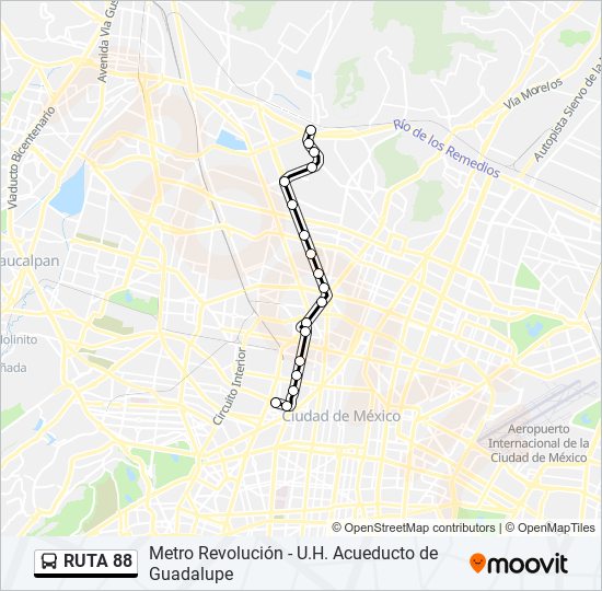 RUTA 88 bus Line Map