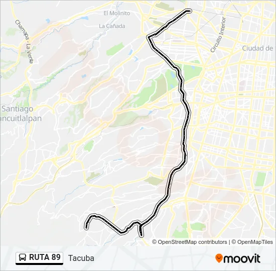 RUTA 89 Bus Line Map