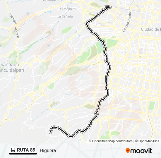 RUTA 89 Bus Line Map