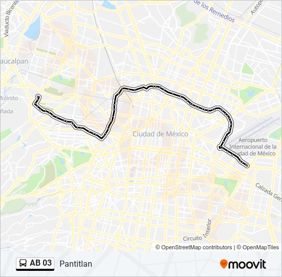 AB 03 bus Line Map