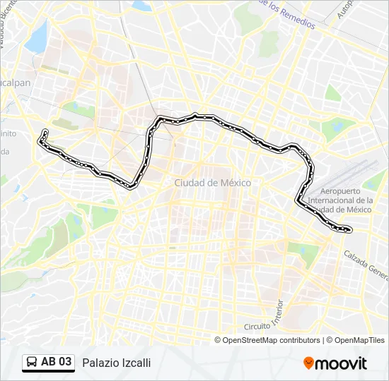 AB 03 Bus Line Map