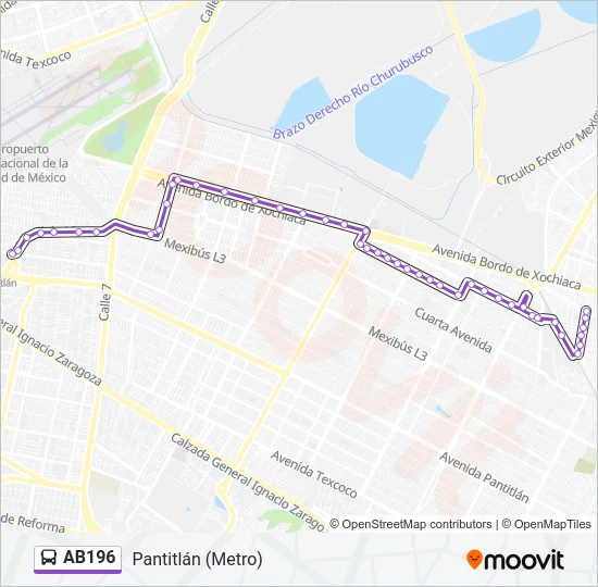 AB196 Bus Line Map