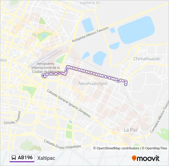 AB196 Bus Line Map