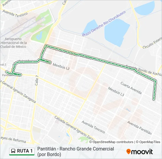 RUTA 1 Bus Line Map