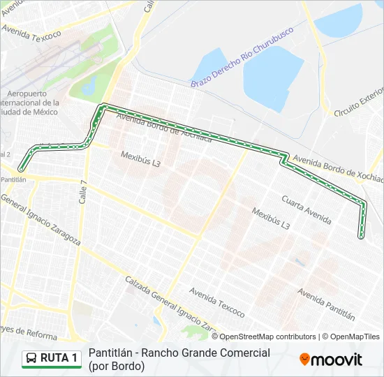 RUTA 1 Bus Line Map