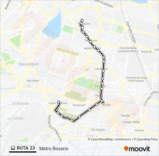 RUTA 23 Bus Line Map