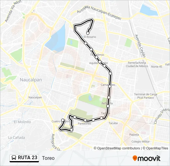 RUTA 23 Bus Line Map