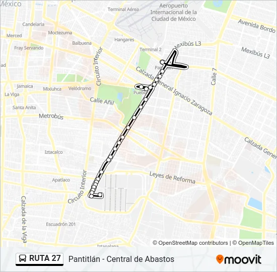 RUTA 27 Bus Line Map