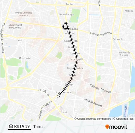 RUTA 39 Bus Line Map