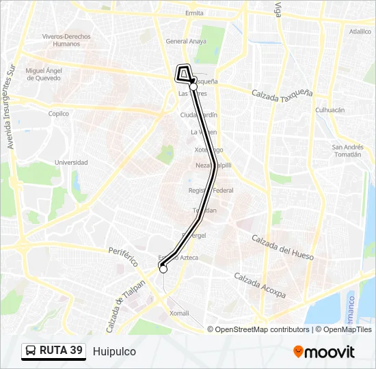 RUTA 39 Bus Line Map
