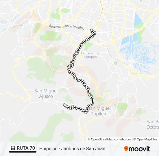 RUTA 70 Bus Line Map