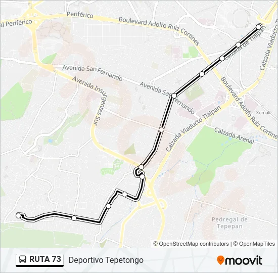 RUTA 73 Bus Line Map