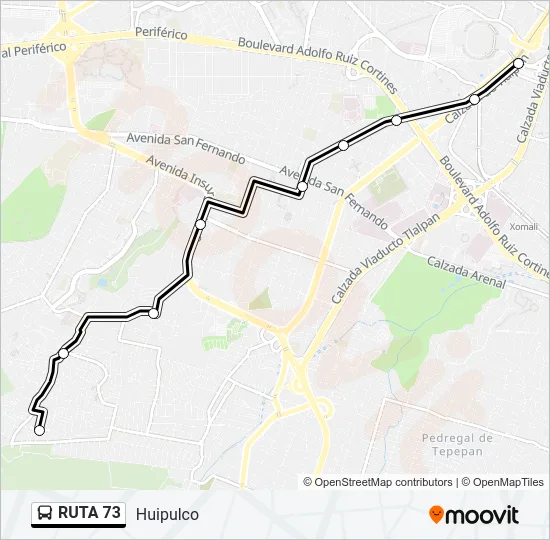 RUTA 73 Bus Line Map