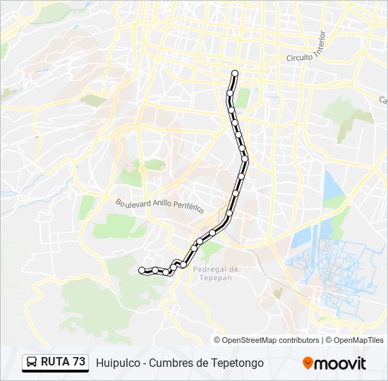 Mapa de RUTA 73 de autobús