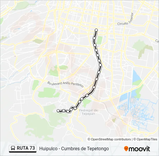 RUTA 73 Bus Line Map