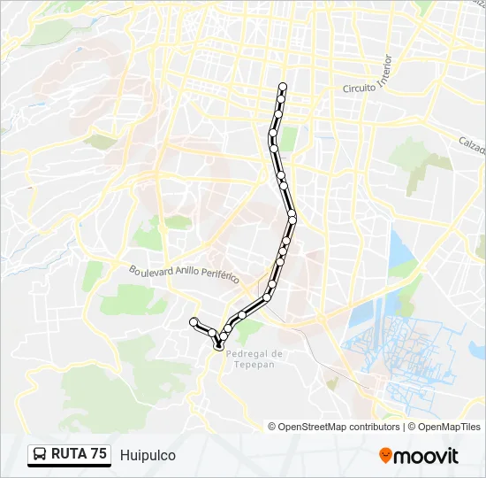 RUTA 75 Bus Line Map